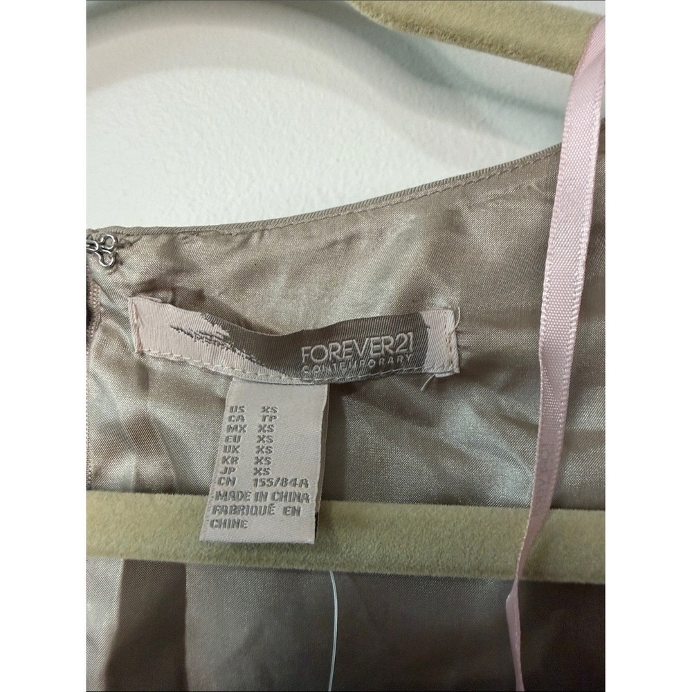 Forever 21 Taupe Square-Neck Sheath Mini Dress - Picture 2 of 7